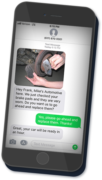 repair shop text messaging