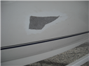 damaged hull, area was re glassed first.