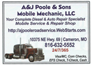 A&J Poole & Sons Mobile Mechanic, LLC Diesel Truck Auto Repair