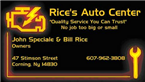 Rices Auto Center