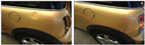 Mini Cooper before and after dent repair